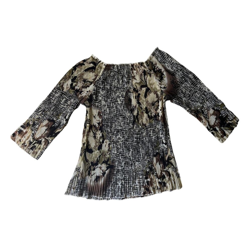Essentials by Milano Micropleat Blouse